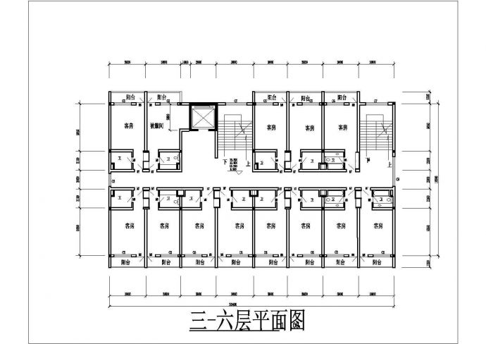 单位院内宾馆建筑施工CAD设计图纸_图1