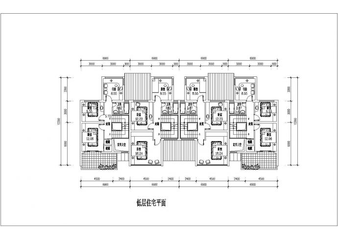 非常经典的大型排式住宅方案设计图_图1