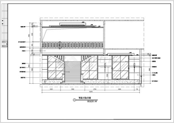 一二层办公楼室内设计CAD施工图-图一