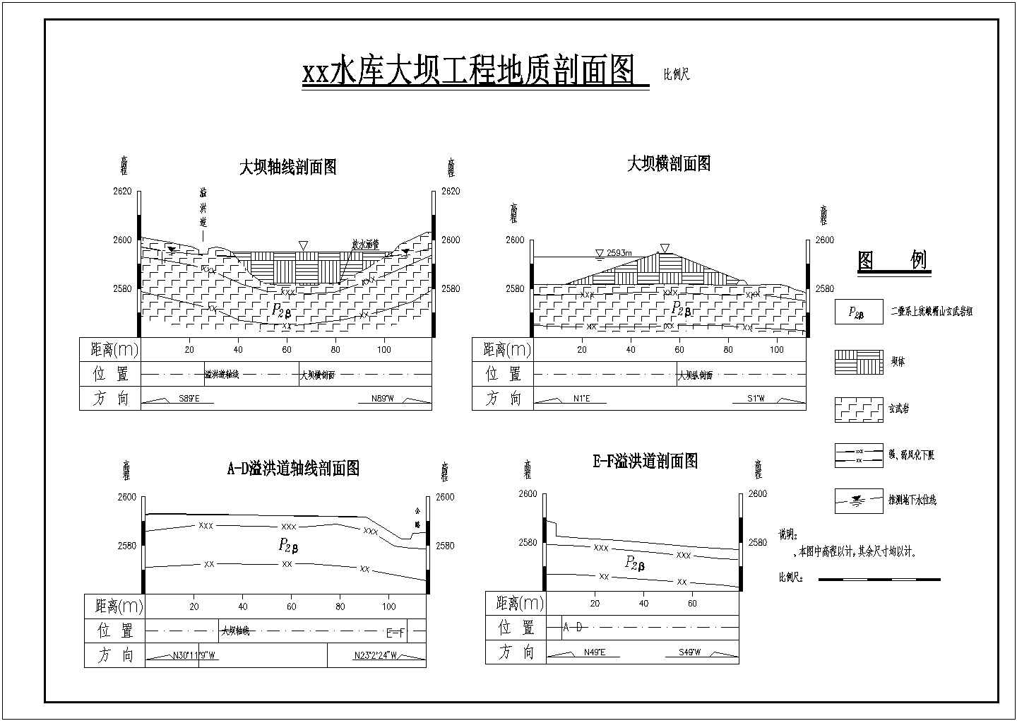 小型水库加固处理设计套图纸（初步设计）