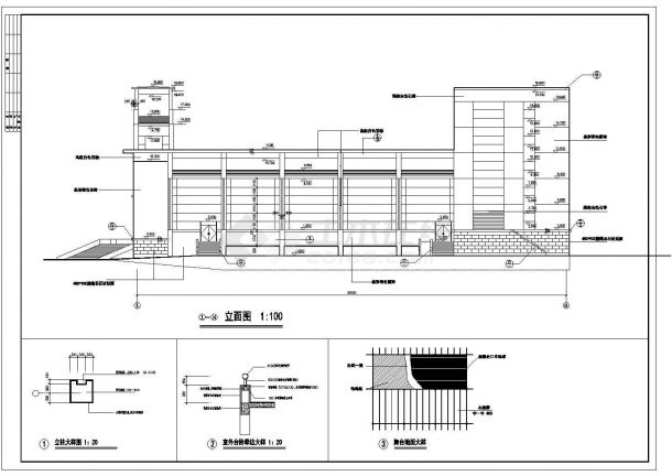 某地五层框架结构剧院建筑设计方案图-图二