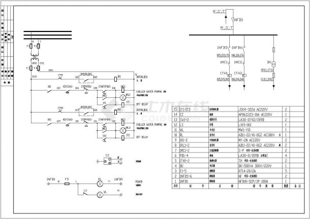 配电盘系统图控制电路全套电气设计-图二