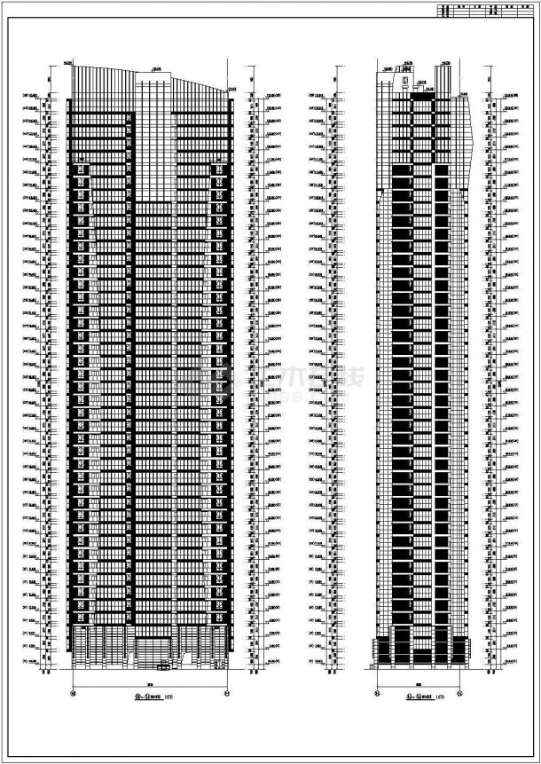 某地44层超高层住宅楼建筑设计方案图-图二