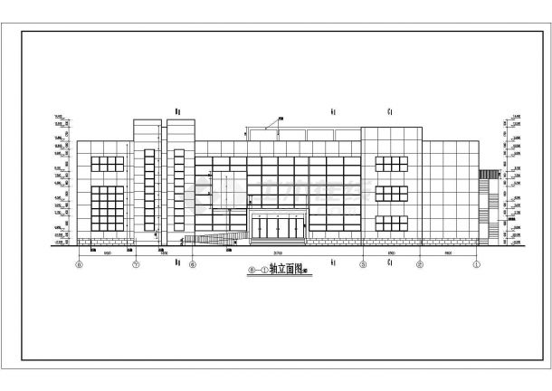 新疆某企业3层混凝土框架结构办公楼建筑施工图-图一
