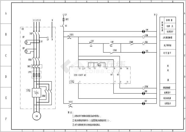 软启动电气控制全套电气设计施工CAD图-图二