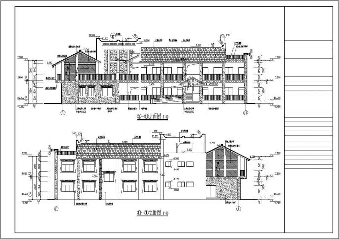 某小学两层框架结构教学楼建筑设计施工图_图1