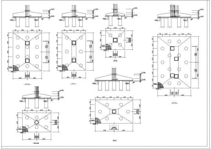 某8层办公楼框架结构cad施工设计精简图_图1