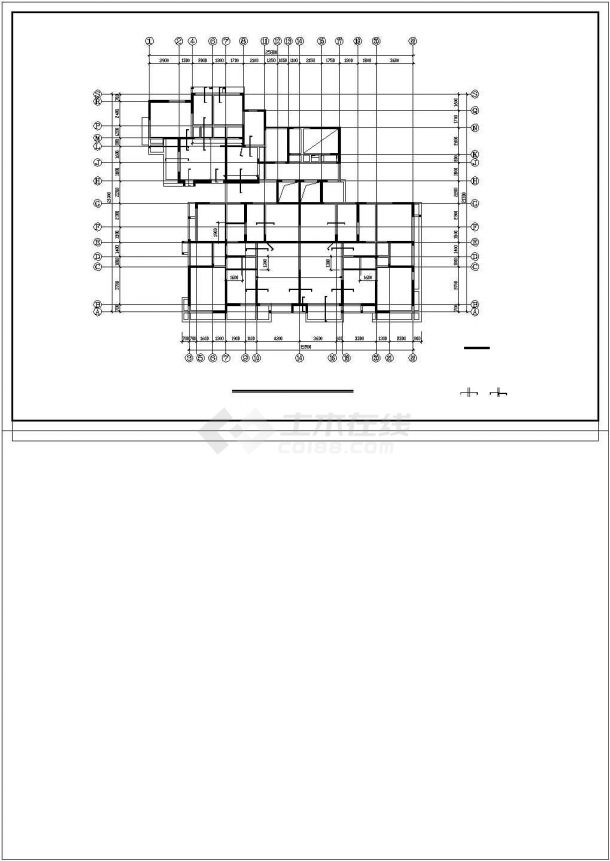 某18层剪力墙住宅结构cad施工建筑工程设计精简图纸-图二