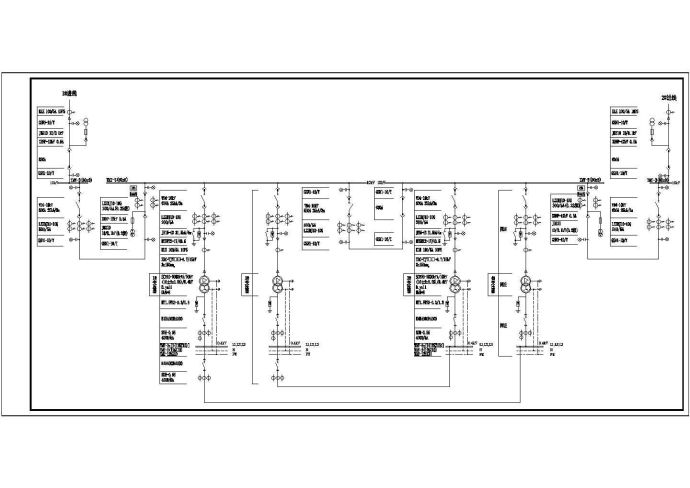 10kV配电室高压一次图及低压配电图完整图纸_图1
