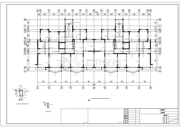 某高层剪力墙结构住宅楼cad施工工程精选设计图-图一