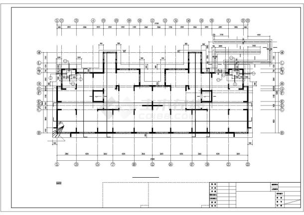 某高层剪力墙结构住宅楼cad施工工程精选设计图-图二