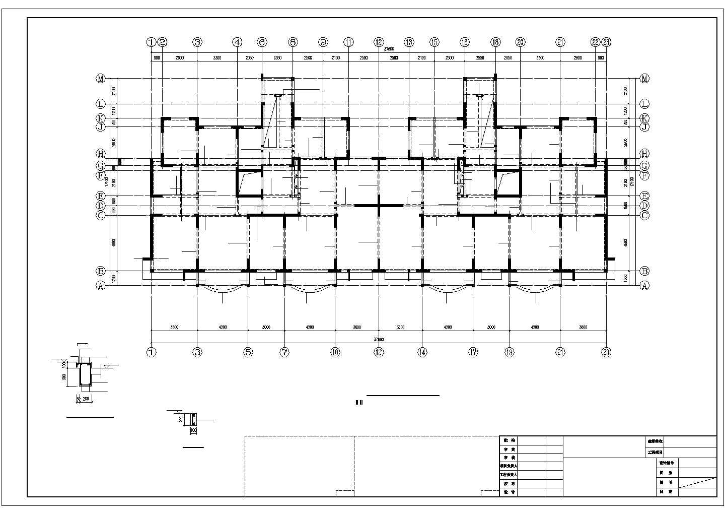 某高层剪力墙结构住宅楼cad施工工程精选设计图