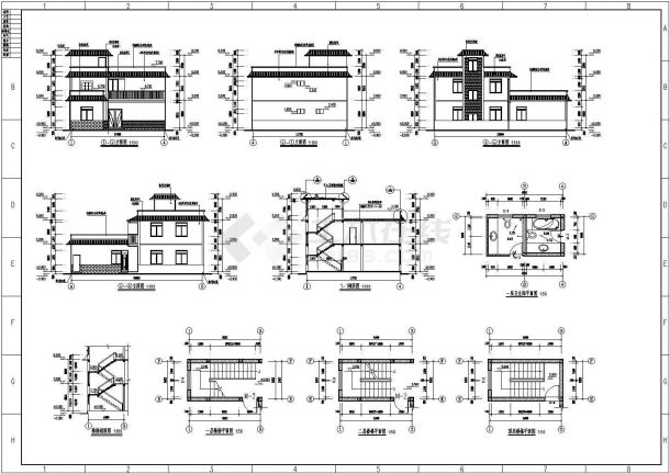 某地两层砖混结构住宅楼建造设计施工图-图二