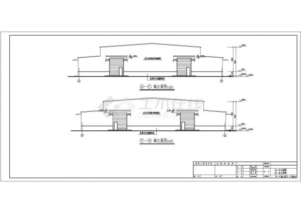 某钢结构石材加工车间结构施工图（包含建筑设计）-图二