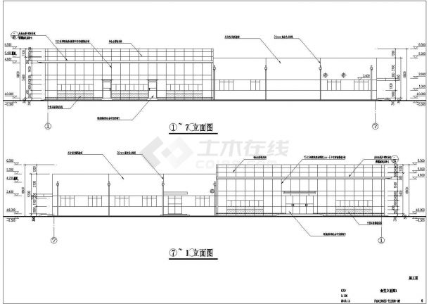 某发电厂单层框架结构食堂建筑设计方案-图一