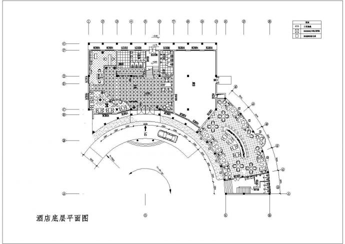 某市星级商务酒店CAD装修设计图纸_图1