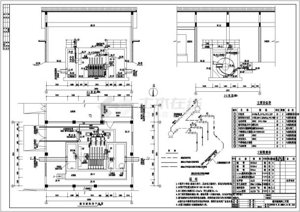 设备厂商提升的1万吨转盘式滤面滤池工艺图-图一