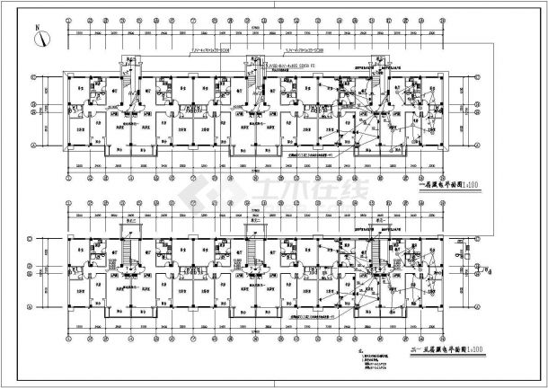 北部住宅楼电气设计方案及施工CAD图纸-图二