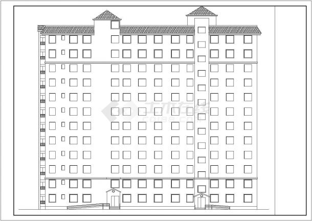 某小区十一层框架结构住宅楼建筑平面施工图-图二