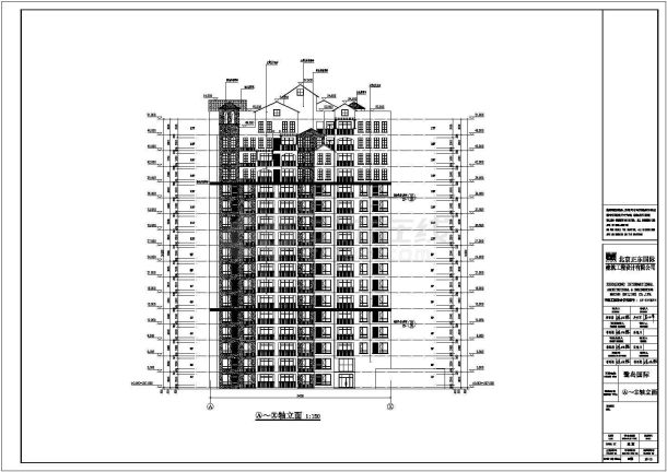 鹭岛国际17层剪力墙结构住宅建筑施工图纸-图一