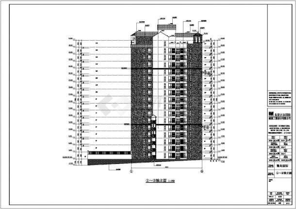 鹭岛国际17层剪力墙结构住宅建筑施工图纸-图二