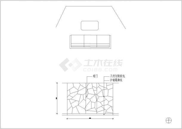 某地小区小型售楼部装饰装修设计图纸-图二