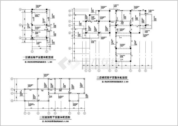 某地区大型山地别墅建筑结构施工图（含效果图）-图一