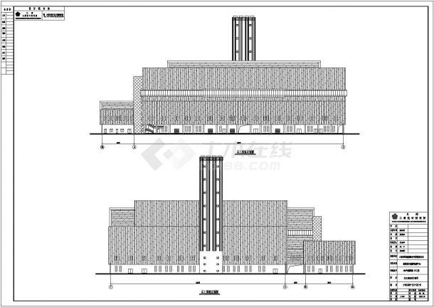 上海老港再生能源利用中心主厂房建筑方案图-图二