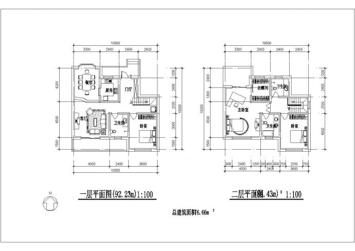 15种2层框架结构独栋别墅平面布局方案图_图1