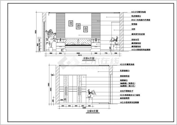 经典住宅装修电气设计施工CAD图-图二