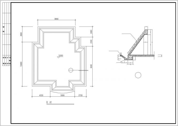 某地区沃尔别墅建筑设计CAD施工图纸_图1