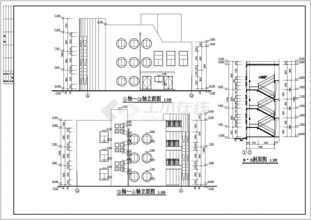 某地三层9个班级幼儿园建筑施工图-图二