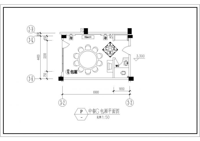东海中餐厅建筑设计方案CAD施工图_图1