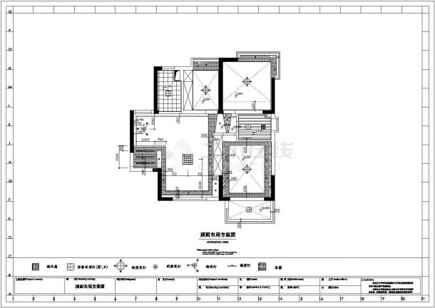 某地区大型两室一厅别墅建筑施工图（含效果图）-图二