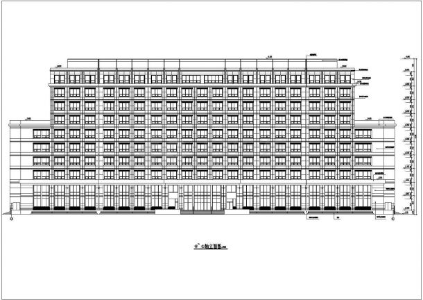 某大学10层混凝土框架结构综合教学楼建筑施工图-图二
