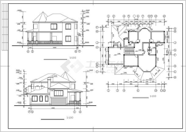 某某住宅建筑详细设计cad结构图纸-图二