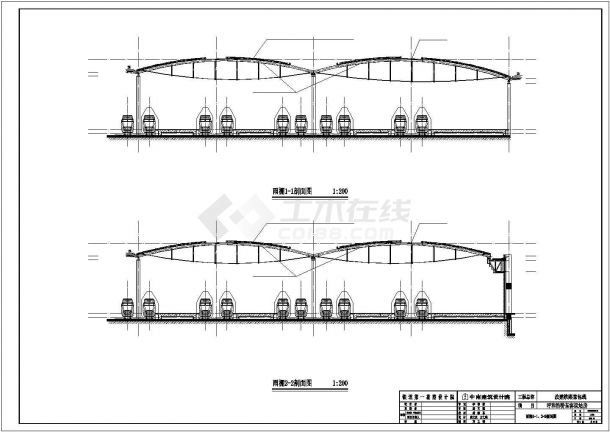 呼和浩特市火车站详细cad设计施工精简图-图二