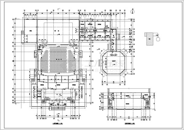 建筑设计影剧院建筑设计CAD-图一