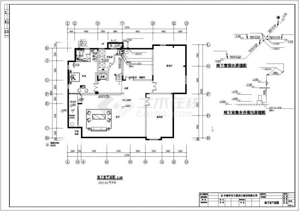 合肥市3层框剪结构别墅给排水施工图-图一