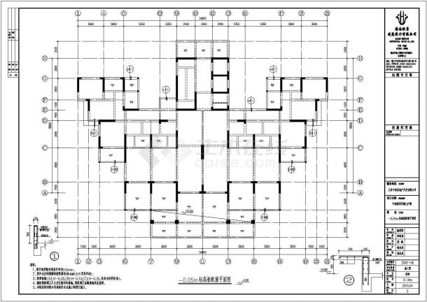 某小区22层住宅楼剪力墙结构设计施工图-图二