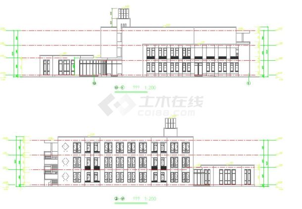 10年某小区配套幼儿园建筑方案图-图一