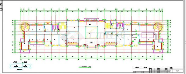 某四层商业建筑采暖系统CAD基础平面布置参考图-图二