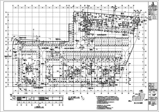 某地高碑村住宅项目人防地下室建筑施工图-图一