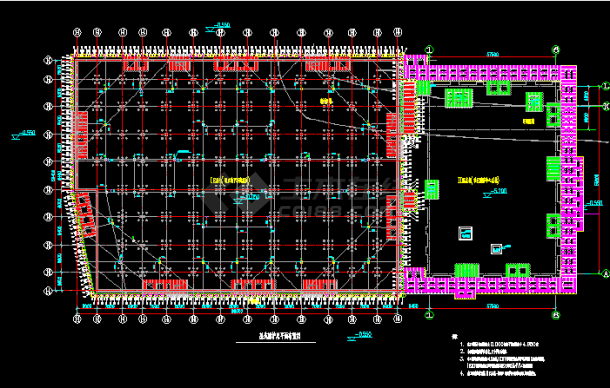 SMW工法桩加两道混凝土内支撑深基坑支护施工图-图二