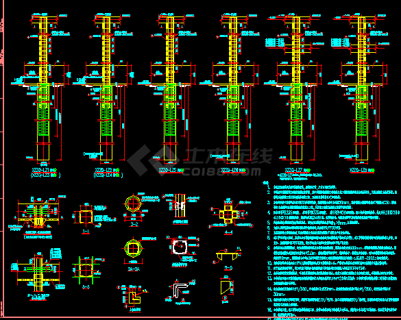超深基坑开挖旋转栈桥CAD设计图-图二