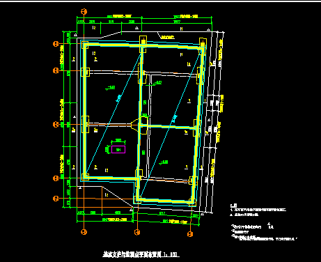 浅基坑放坡喷锚加木桩或槽钢组合支护施工图-图二
