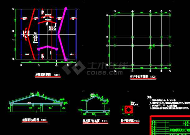 电排站控制室改造工程设计CAD施工图-图一