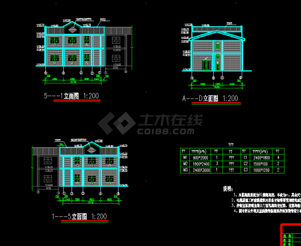 电排站控制室改造工程设计CAD施工图-图二