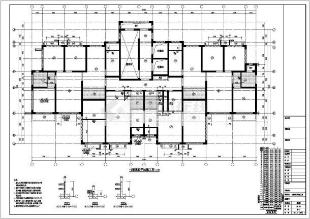 某地区25层剪力墙结构住宅楼结构设计施工图纸-图二