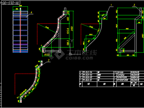 路桥工程渡槽结构与模板CAD设计套图-图一